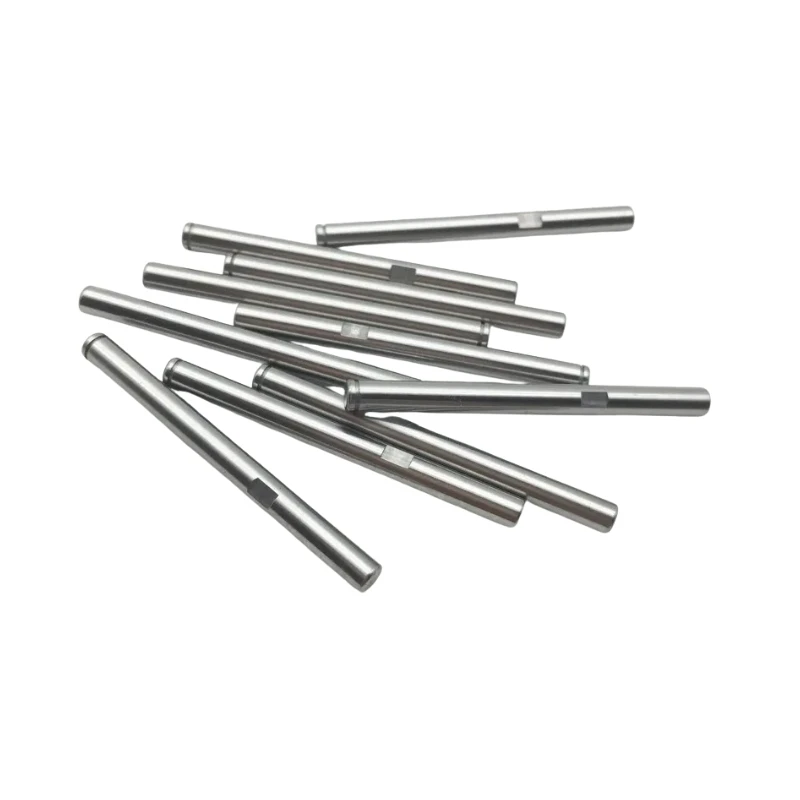 High-precision stainless steel electric motor shaft with ground finish.