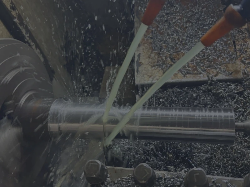 Technical drawing blueprint for custom hydraulic cylinder piston rod manufacturing, showcasing precision CNC end-threading capabilities.