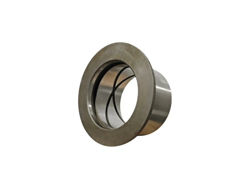 DREJEX Flanged pin wear bushing with spiral grease grooves, heavy‑duty construction machinery replacement bushing