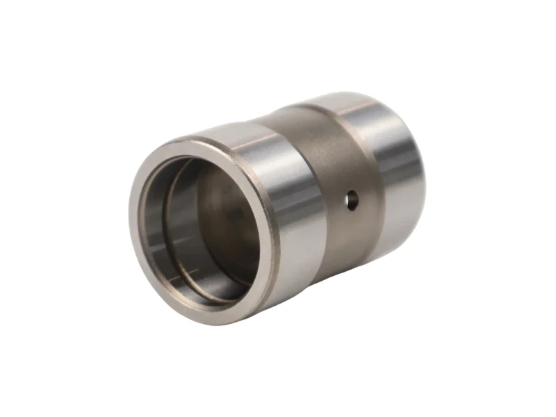 DREJEX Stepped pin wear bushing with grease hole, hardened SAE 5140 alloy steel for excavator MRO