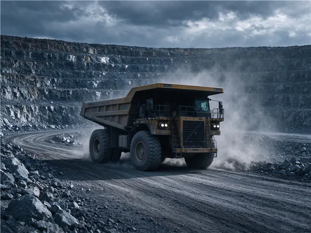 DREJEX high-load ductile iron hydraulic cylinder pistons for mining dump trucks operating in open-pit mines.